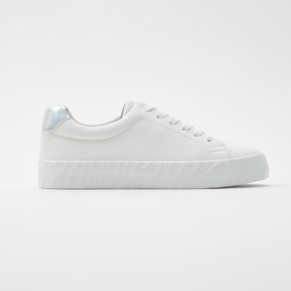 Zara Metallic Trim Sneakers